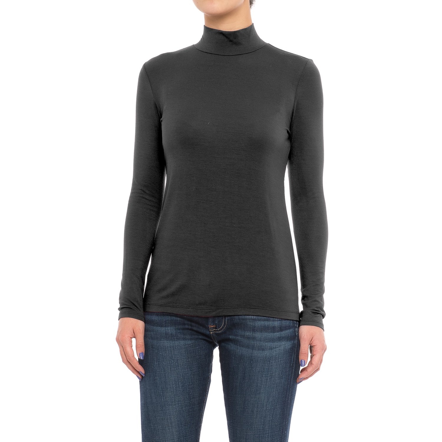 women's merino wool mock turtleneck sweater