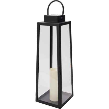 Merkury Outdoor Solar LED Candle Lantern - 21.65” in Black