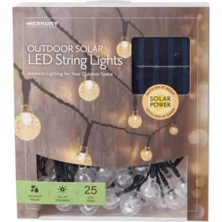 Merkury Outdoor Solar Mini LED String Lights - 25’, 25 Bulbs in Multi