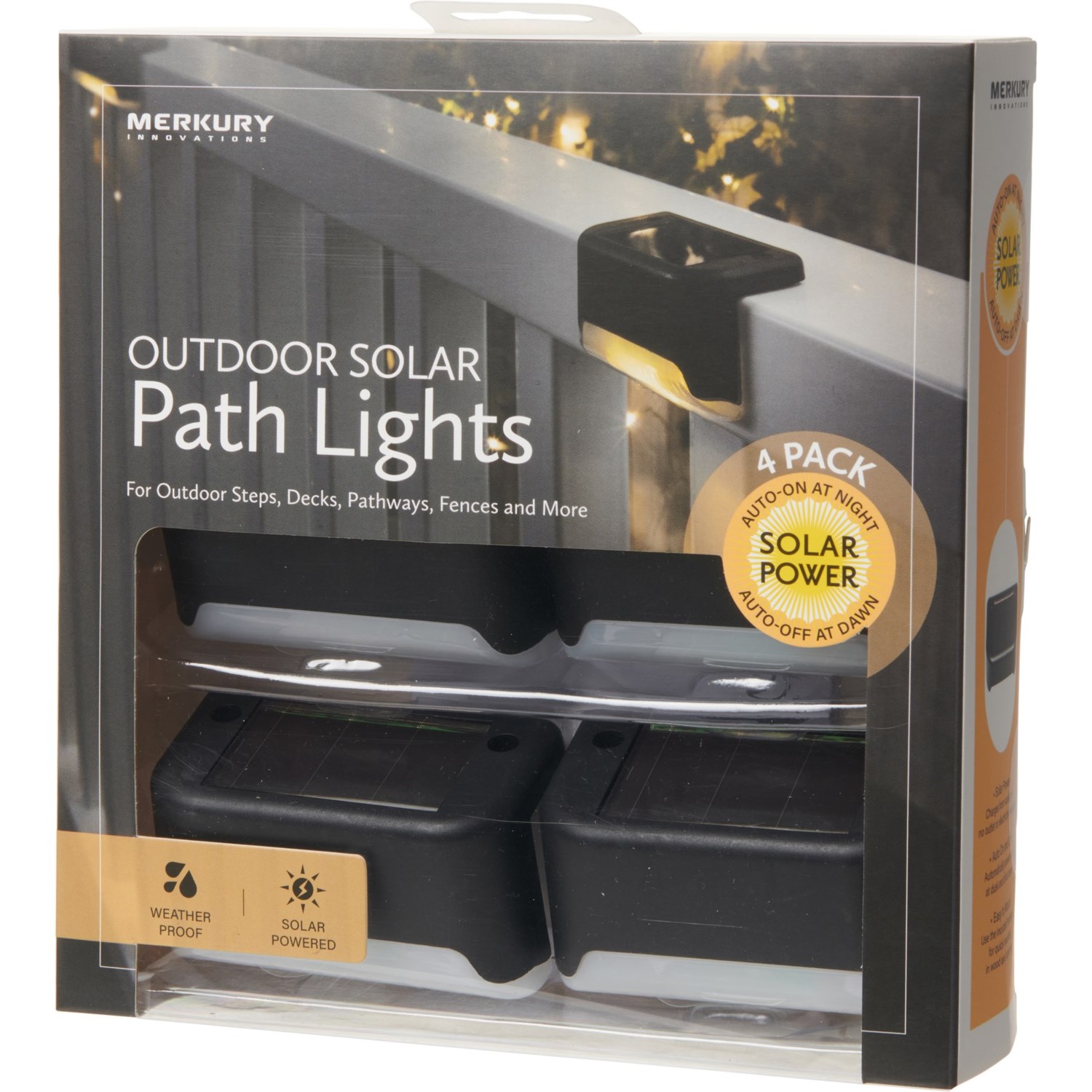 Merkury Outdoor Solar Path Lights 4Pack Save 33