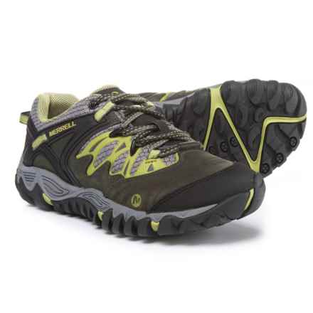 Merrell: Average savings of 50% at Sierra Trading Post Merrell All Out Blaze Hiking Shoes (For Women) in Charcoal/Moss - Closeouts