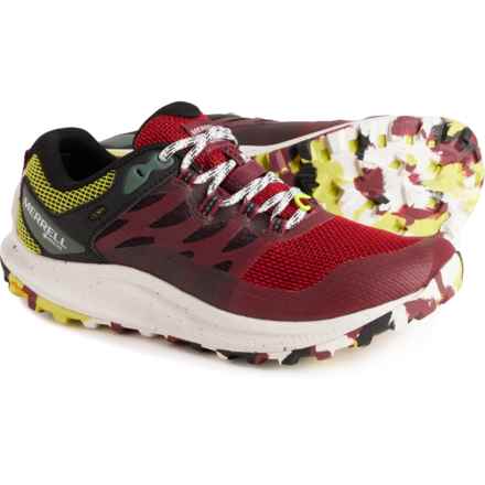 Merrell Antora 3 Gore-Tex® Trail Running Shoes - Waterproof (For Women) in Cabernet/Hiviz