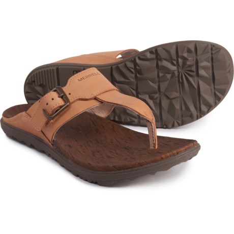 merrell leather flip flops