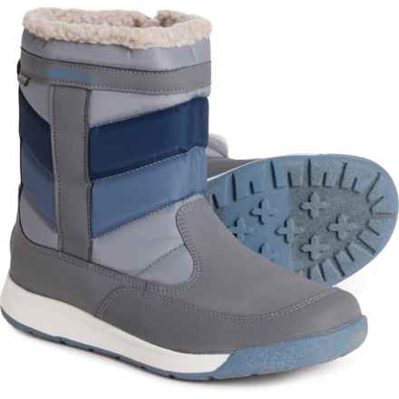 Merrell Big Boys Alpine Puffer Snow Boots - Waterproof, Insulated in Grey/Navy