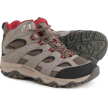 Merrell Big Boys Moab 3 Hiking Boots - Waterproof in Boulder/Red