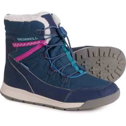 Merrell Big Girl Snow Crush 3.0 Snow Boots - Waterproof, Insulated in Navy/Berry/Teal