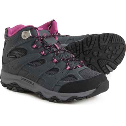 Merrell Big Girls Moab 3 Hiking Boots - Waterproof in Granite/Berry
