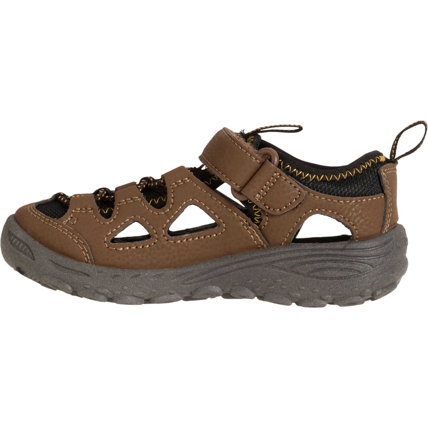 Merrell Brown and Yellow Kids Adjustable Strap Sandals Kids Merrell Kids Bare Steps Sandal (Toddler) | Zappos.com main image 2