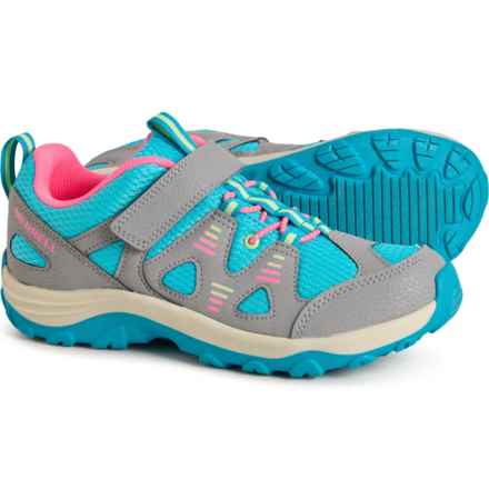 Merrell Boys and Girls Trail Chaser 2 Hiking Shoes in Grey/Turq/Multi