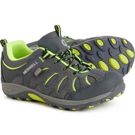 Merrell Boys Chameleon Hiking Shoes - Waterproof, Leather in Grey/Citron