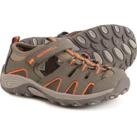 Merrell Boys Hydro H2O Hiker Sport Sandals in Gunsmoke/Orange
