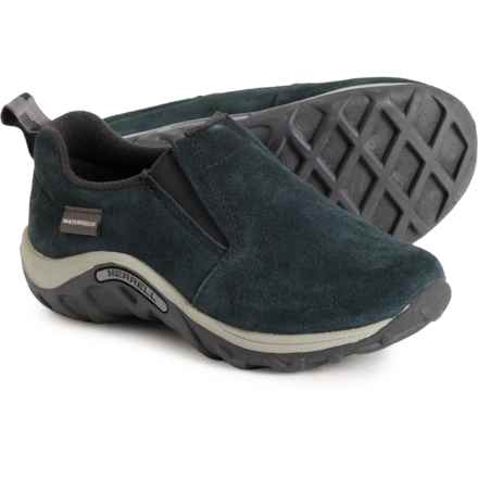 Merrell Boys Jungle Frosty Moc Shoes - Waterproof, Suede, Slip-Ons in Black