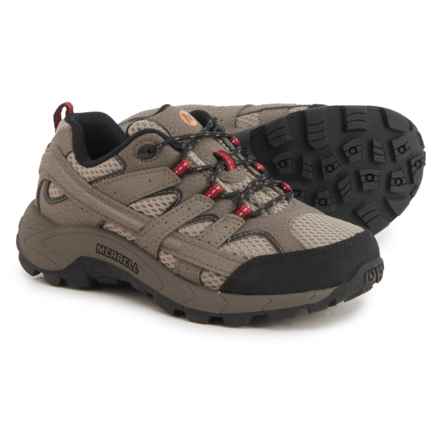 Merrell Boys Moab 2 Low Hiking Boots - Suede in Bark Brown