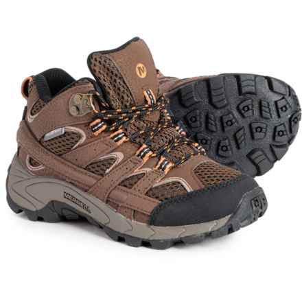 Merrell Boys Moab 2 Mid Hiking Boots - Waterproof in Earth