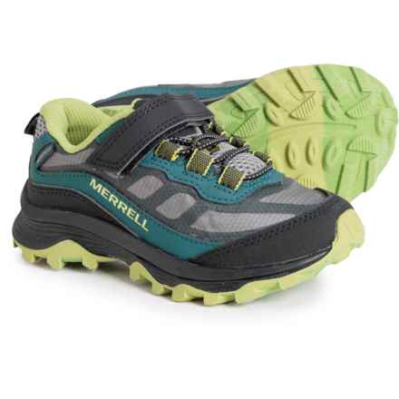 Merrell Boys Moab Speed Low A/C Hiking Shoes - Waterproof in Deep Green/Black