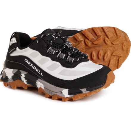 Merrell Boys Moab Speed Low Hiking Shoes - Waterproof in Black/White