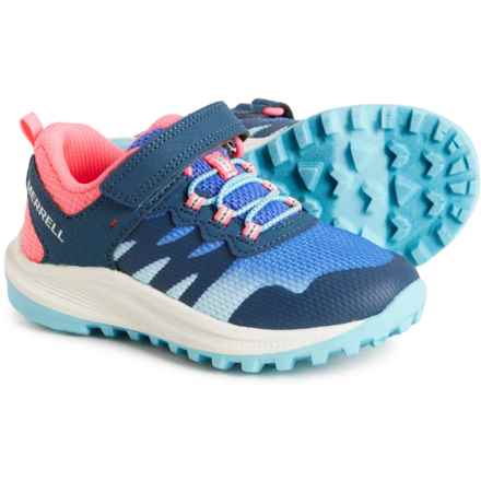 Merrell Boys Nova 3 Hiking Shoes in Blue/Navy/Fuhsia