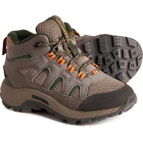 Merrell Boys Oak Creek Mid Hiking Boots Waterproof Save 60