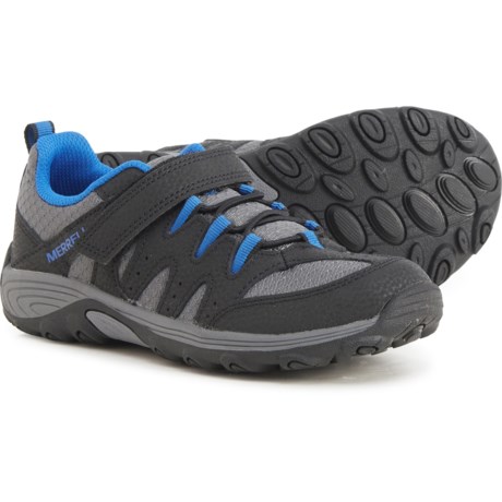 Merrell Boys Outback Low 2 Hiking Shoes - Leather in Black/Grey/Royal