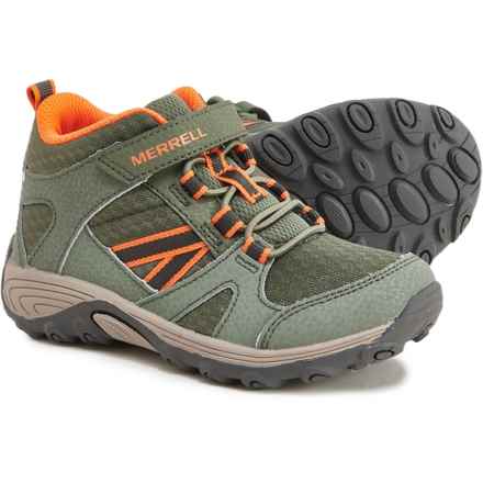 Merrell Boys Outback Mid Hiking Boots in Olive/Orange
