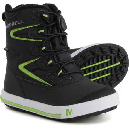 Merrell Boys Snow Bank 3.0 Boots - Waterproof, Insulated, Leather in Black