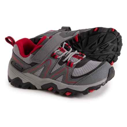 Merrell Boys Trail Quest A/C Shoes - Wide Width in Grey/Black/Red