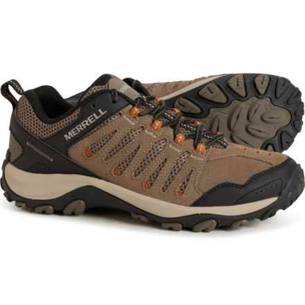 Merrell Crosslander 3 Low Hiking Shoes - Leather (For Men) in Boulder Brindle