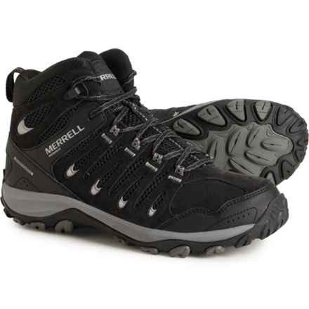 Merrell Crosslander 3 Mid Hiking Boots - Waterproof, Leather (For Men) in Black Charcol