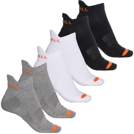 Merrell Cushioned Cotton Low-Cut Tab Socks - 6-Pack, Below the Ankle (For Women) in Bas01
