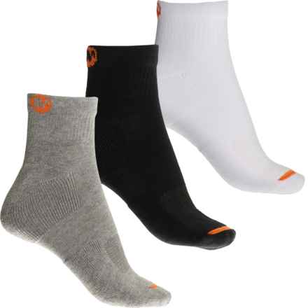 Merrell Cushioned Cotton Socks - 3-Pack, Crew (For Women) in Black/Grey/White - Closeouts