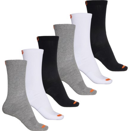 Merrell Cushioned Cotton Socks - 6-Pack, Crew (For Women) in Bas01