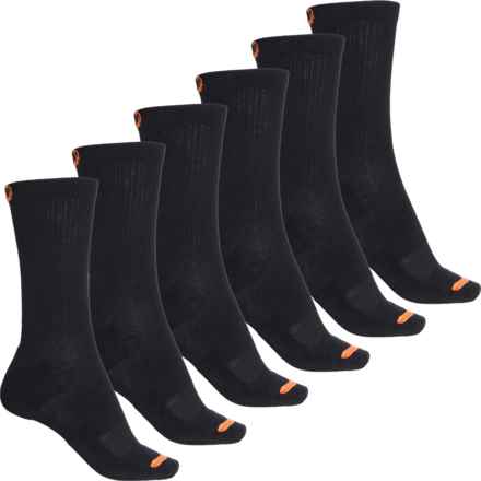 Merrell Cushioned Cotton Socks - 6-Pack, Crew (For Women) in Black