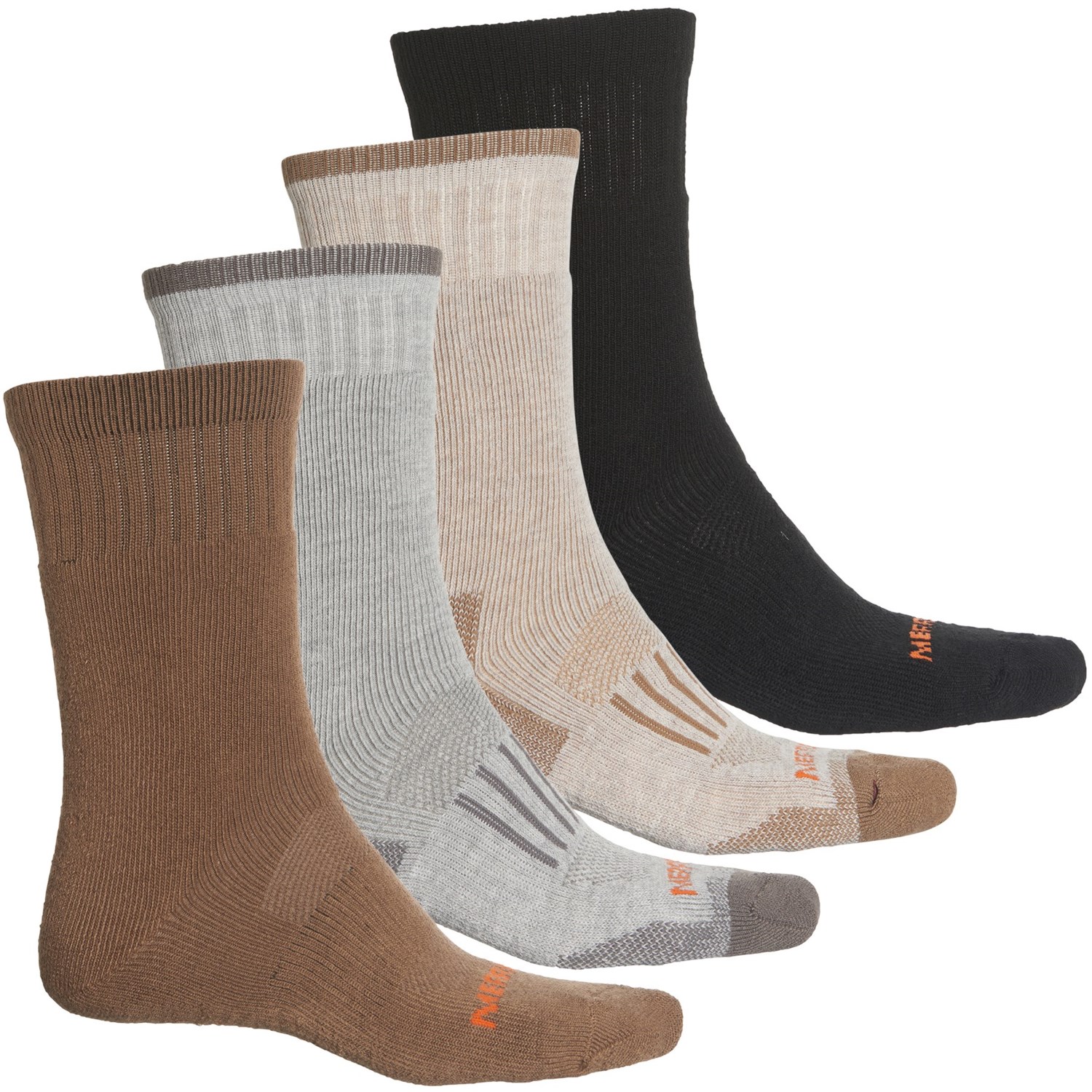 Amazon Essentials Women's 3-Pack Cotton Cushioned Hiking Crew Socks – Breathable, Moisture-Wicking For Outdoor Activities