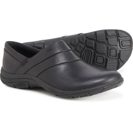 merrell leather slip on