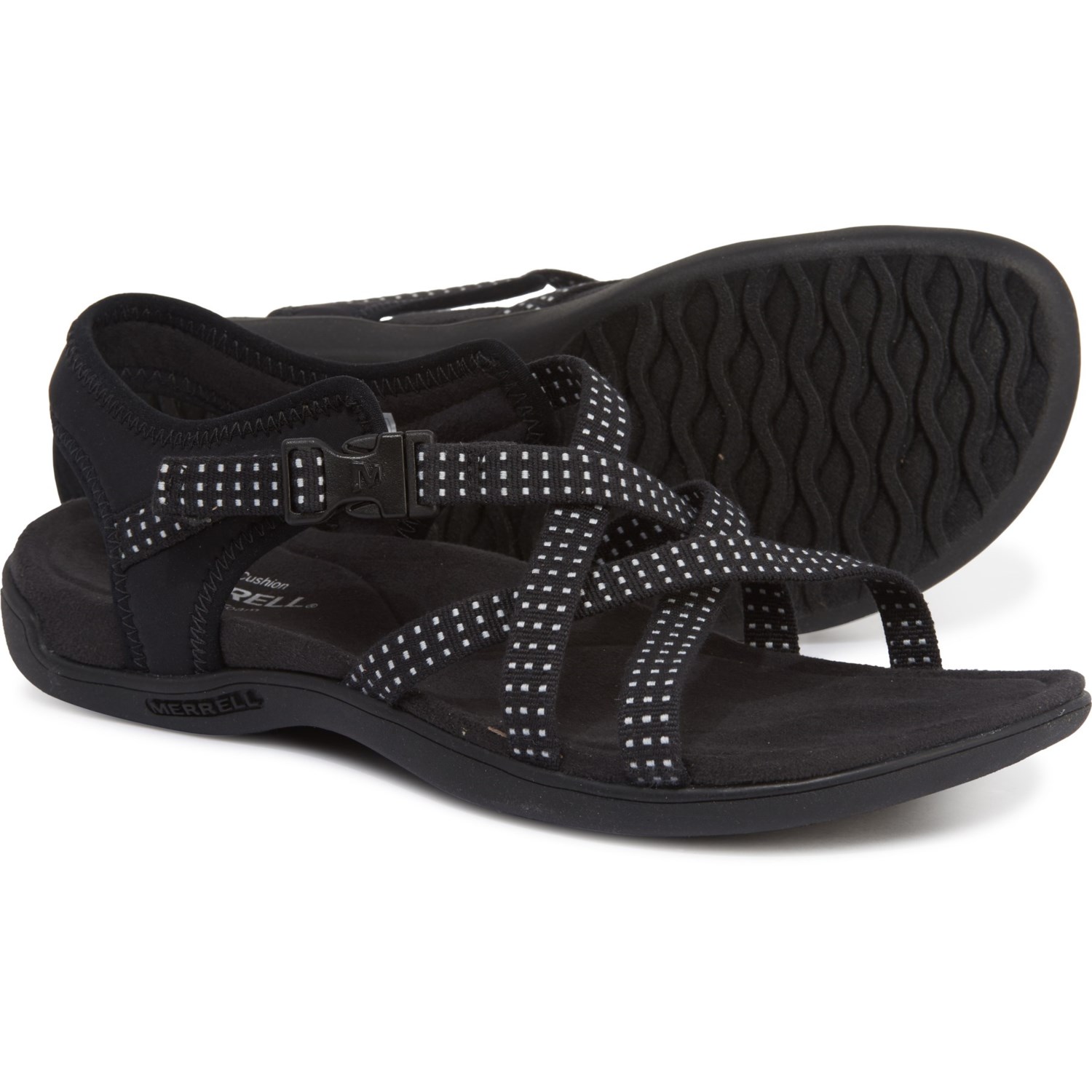 merrell black sandals womens