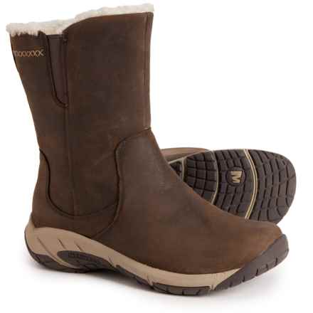 Merrell Encore 4 Tall Zip Polar Boots - Waterproof, Insulated, Leather (For Women) in Espresso