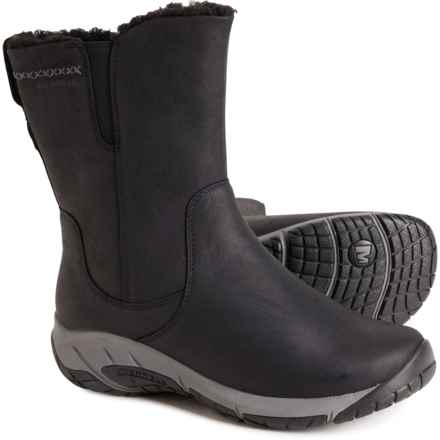 Merrell Encore 4 Tall Zip Polar Boots - Waterproof, Insulated, Leather, Wide Width (For Women) in Black