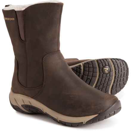 Merrell Encore 4 Tall Zip Polar Boots - Waterproof, Insulated, Leather, Wide Width (For Women) in Espresso