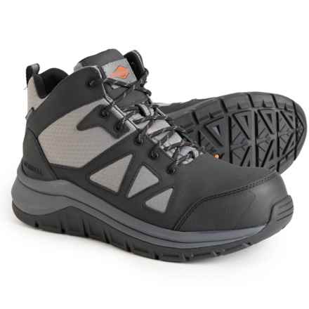 Merrell Fullbench Speed Mid Work Boots - Waterproof, Carbon Fiber Safety Toe (For Men) in Black/Charcoal