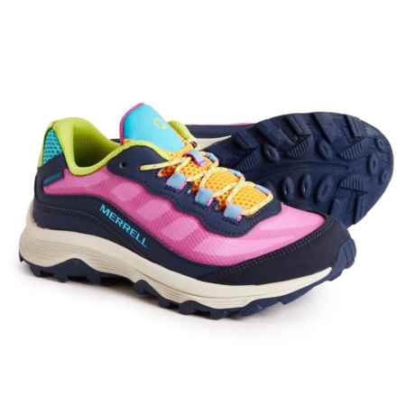 Merrell Girl Moab Speed Low Hiking Shoes - Waterproof in Navy/Multi