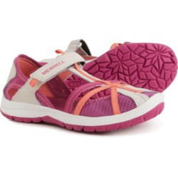 Merrell Girls Dragonfly Sport Sandals in Grey/Coral