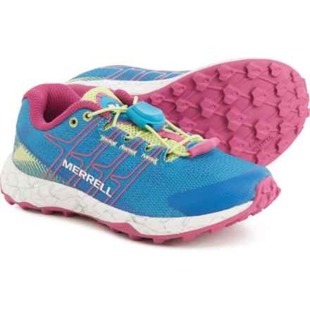 Merrell Girls Moab Flight A/C Hiking Shoes in Teal/Lime/Fuchsia
