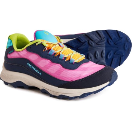 Merrell Girls Moab Speed Low Hiking Shoes - Waterproof in Navy/Multi