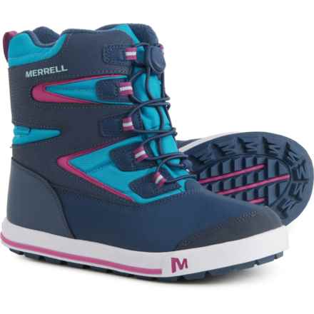 Merrell Girls Snow Bank 3.0 Snow Boots - Waterproof, Insulated in Navy/Turq