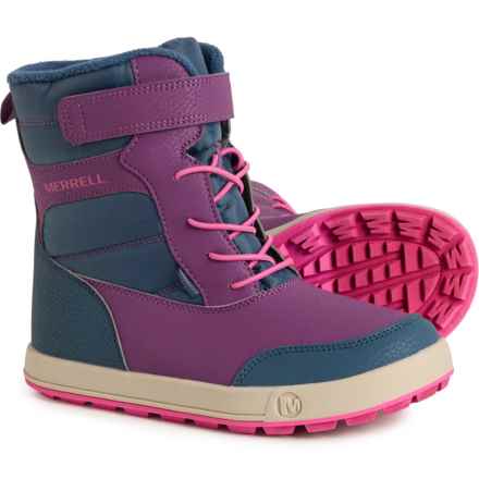 Merrell Girls Snow Ridge Winter Boots - Waterproof, Insulated in Berry/Navy