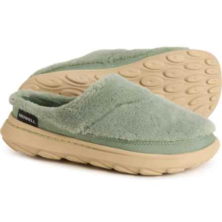 Merrell Hut Moc 2 Slide Cozy Shoes (For Women) in Hedge Green