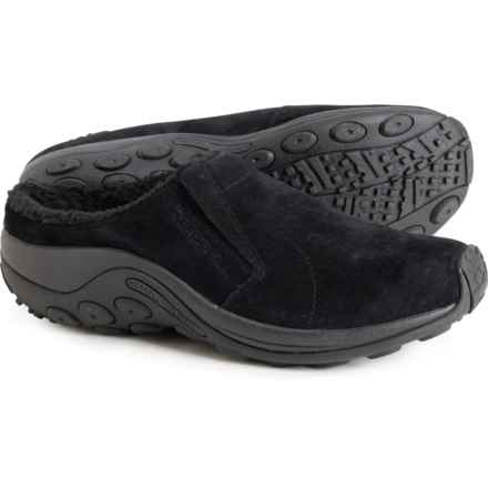 Merrell Jungle Cozy Slide Clogs - Leather (For Men) in Black