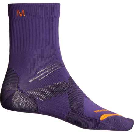 Merrell Lightweight Trail Runner Socks - Quarter Crew (For Men) in Violet