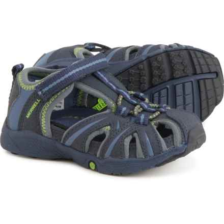 Merrell Little Boys Hydro Hiker Jr. Sport Sandals - Leather in Navy/Green