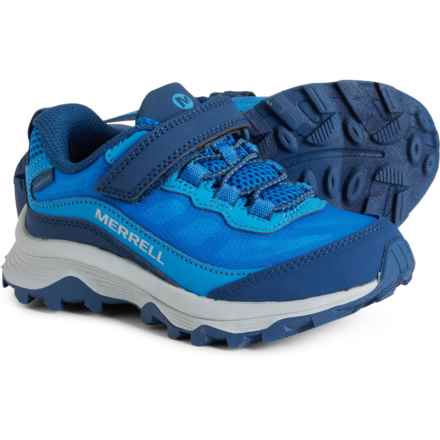 Merrell Little Boys Moab Speed Low A/C Hiking Shoes - Waterproof in Blue